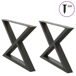 Noge za klub stolić 2 kom. antracit 70 x (42-43,3) cm čelik