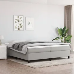 Okvir za krevet s oprugom svjetlosivi 200 x 200 cm od tkanine