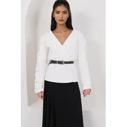 Trend Alaçati Stili Pulover bela
