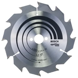 Bosch List kružne testere Optiline Wood 2608641173, 160 x 20/16 x 2,6 mm, 12