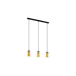 Eglo 79461 - Luster na sajli BOLSANO 3xE27/28W/230V zlatna/crna