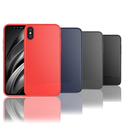 Maska Semicarbon za iPhone XS crvena