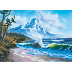 Schmidt - Puzzle Bob Ross: Gora ob morju - 1 000 kosov