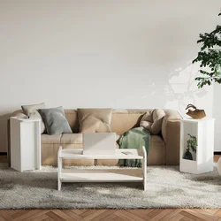 Hanah Home set klub stolova Amon, beli mermer