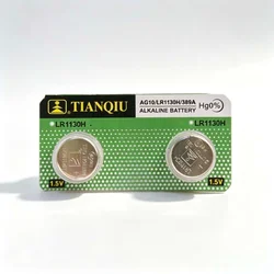 TIANQIU Alkalna Dugmasta Baterija AG10 LR1130H 389A - 2 Kom