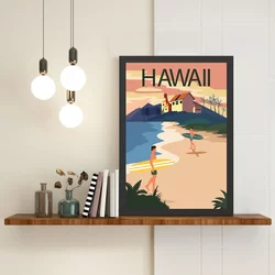Wallity Uramljena slika Hawaii, 35x45 cm