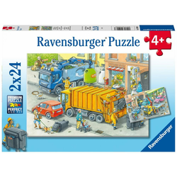 Ravensburger 050963 Sestavljanka Odstranjevanje odpadkov, 2x 24 delov