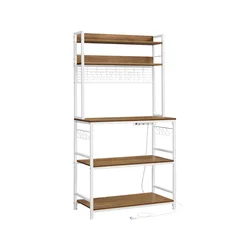 Songmics Kuhinjska polica 40x80x170 cm rjava
