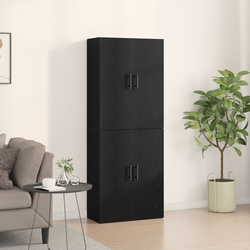 Ormar za montažu na zid 2 pcs Crni hrast 69,5 x 34 x 90 cm