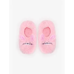 Penti Nogavice PENTI Mädchen Hausschuhsocken mit Karos und Häschen puder