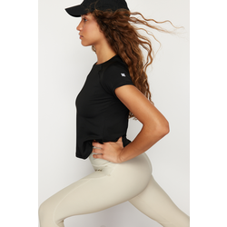 Trendyol Black Reflective Print Detailed Knitted Sports T-Shirt