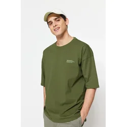Trendyol Muška majica TMNSS23TS00084, Kaki