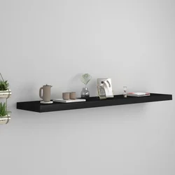 Plutajuća zidna polica crna 120 x 23,5 x 3,8 cm MDF