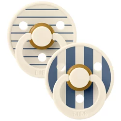 BIBS STUDIO Varalica Pin Ivory Steel Blue, 0-6m, 2 komada, Bež-plave