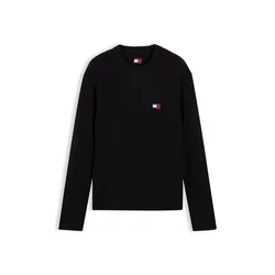 Tommy Jeans Pulover češnjevo rdeča / črna / bela