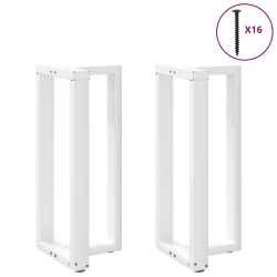 Noge za barski stol T-oblika 2 kom Bijele 40x35x(90-91) cm Čelik