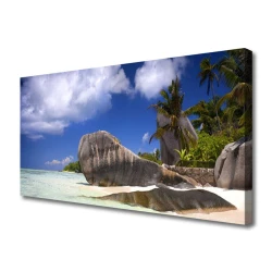 tulup.si Slika na platnu Rocks beach landscape 125x50 cm