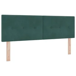 Vidaxl Vzglavje Temno zelena 144 cm Žamet