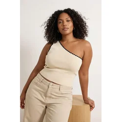 Trendyol Curve Ženska bluza Tbbss25Af00046, Krem