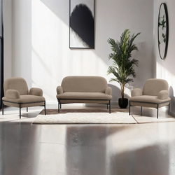 Atelier del Sofa Set garniture za dnevnu sobu, 3 komada Aster, Krem