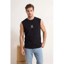 Trendyol Muška majica Tmnss26Al00002, Crna