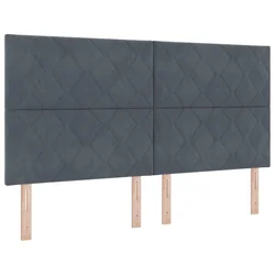 Vidaxl Vzglavje Temno siva 180 cm Žamet