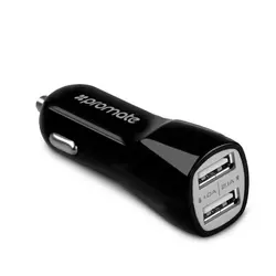 PROMATE Vivid ultra brzi punjač za kola dual USB crni