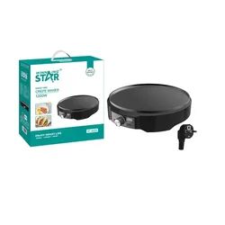 Winningstar DA00443 Električni Aparat za Palačinke – 1200W, Promjer 30 cm, Crni, Non-Stick