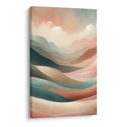Slika valovita pastelna pokrajina - 80x120