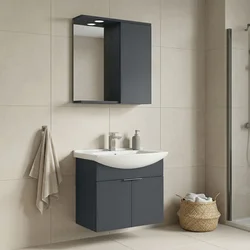 HANAH HOME Kupatilski ormarić sa umivaonikom i ogledalom (2 komada) Purus 65 983