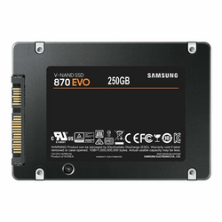 Samsung 870EVO Series 2.5 SATA III SSD Disk, 250 GB, 560/530 Mb/s