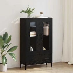 Highboard s ladicama Corona Crni hrast 69,5 x 31 x 115 cm