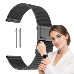Pašček za Maxcom FW58 Vanad Pro, kovinski črn pašček 20 mm