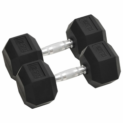 Jednoručni utezi 2 kom 25 kg ukupno lijevano željezo
