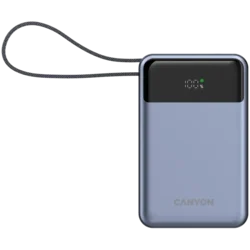 Canyon power bank OnPower 600 built-in cable 20000 mAh PD65W Dark Grey