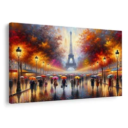 Slika jesenski Pariz z Eifflovim stolpom - 150x100