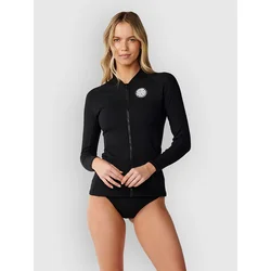 Rip Curl Premium Surf Zip Thru Longsleeve Lycra black