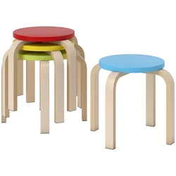 HOMCOM HOMCOM tabure leseni material 36D x 36Š x 30V cm večbarvno, (5000235443)
