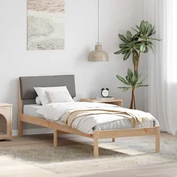 Okvir kreveta Smeđa i taupe 80 x 200 cm Masivna borovina