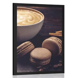 Plakat kava s čokoladnimi makroni - 30x45 no frame