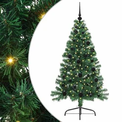Umjetno predsvijetljeno božićno drvce Zelena 150 cm PVC