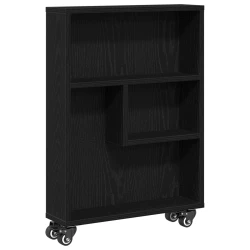 Uska kolica za pohranu Crni hrast 48 x 13 x 68 cm