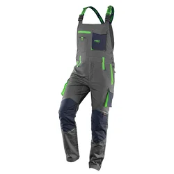 NEO TOOLS delovne hlače z naramnicami PREMIUM S, ripstop
