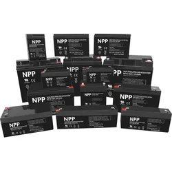 NPP NP12V-7Ah, AGM BATTERY, C20=7AH, T2, 151x65x94x100, 1,97KG, BLACK