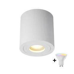 Zuma Line ACGU10-158-N - LED RGBW prigušiva spot svetiljka 1xGU10/6W/230V IP44 bela+daljinski upravljač