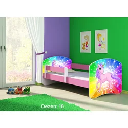 Deciji krevet ACMA II 160x80 + dusek 6 cm PINK18