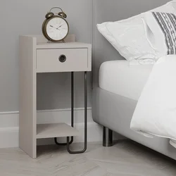 Hanah Home Noćni ormarić Sirius 32x61x30cm Krem