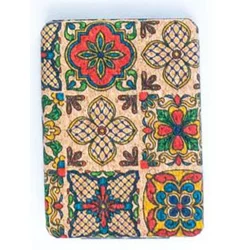 Viter ogledalce cork floral design ( L-855_13 )