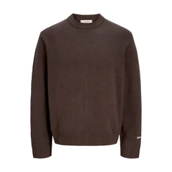 JACK & JONES Pulover JORNorrebro temno rjava