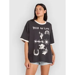 RVCA Dani Miller Oversized Ringer ženska majica washed black